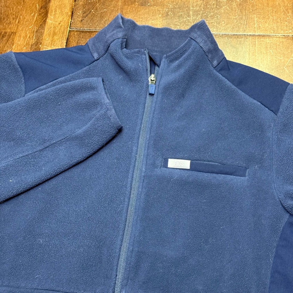 FIGS On-Shift Fleece Jacket Womens Medium Navy Blue Full Zip Primaloft WXXOW1007
